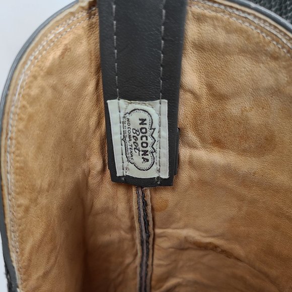 NOCONA Texas Vintage Exotic Patchwork Snake Python Skin Cowboy Western Boots 5.5 - Picture 10 of 11